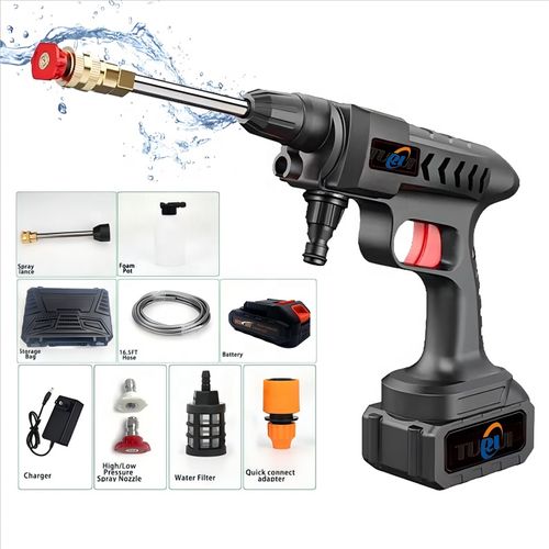 Wireless High Pressure Car Washer Powerful Long Life Lithium Battery Cordless Water Spray Foam Gun Portable Car Washer