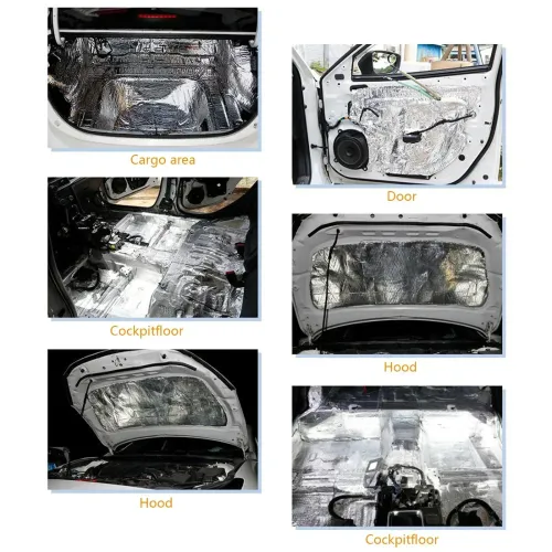 10pcs Multi Purpose Self-Adhesive Soundproofing Cotton And Aluminum Foil Car Cover Soundproofing And Noise Reduction