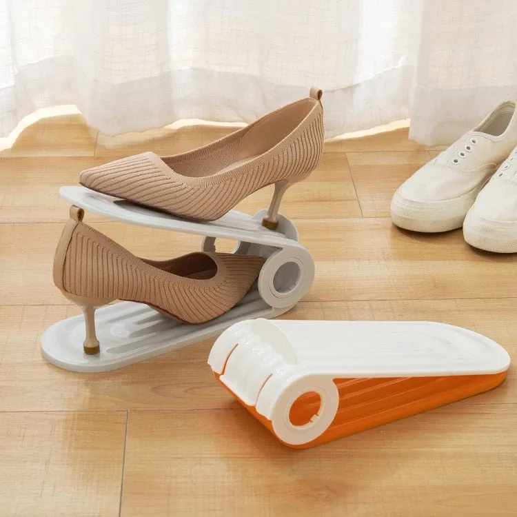 10 pcs Adjustable storage foldable shoe rack