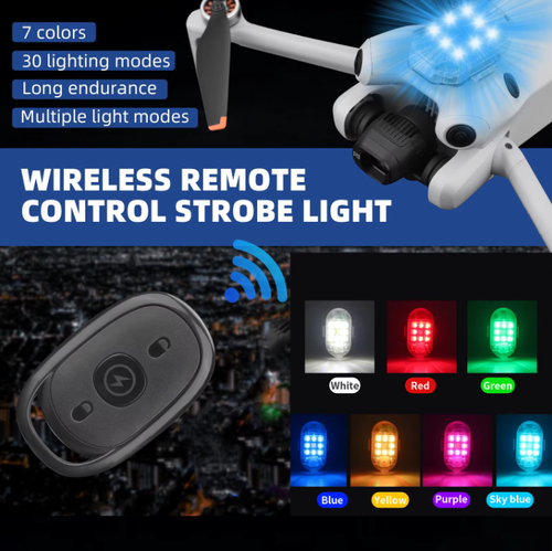 2pcs Led Motorcycle Car Drone Strobe Warning Light Flashing Light Portable Anti-Collision Light