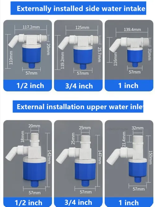 Smart Water Valve Float Valve for Water Tank Male Thread Floating Ball ValveVertical Exterior Valve