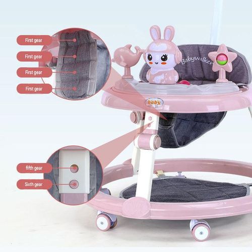 Baby walker anti rollover foldable