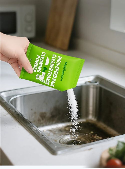 5pcs This drain cleaner features a high-speed formula and is rich in active oxygen bubbles, effectively dissolving grease and blockages in kitchen sinks and toilets. It is a powerful pipe cleaning product.