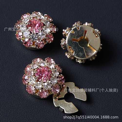 3 PCS Colored Rhinestone Cover Cufflinks