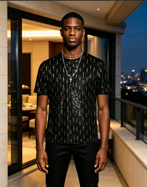 Men's Shiny Short Sleeve Tee