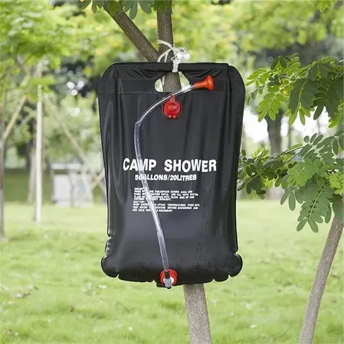 Large Capacity 20L Outdoor Shower Bag Solar Powered Heating for Camping Beach Trip Portable Bath Solution Outdoor Camping