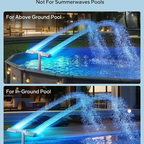 Swimming Pool Double ended Pool Colorful Luminous Fountain Waterfall