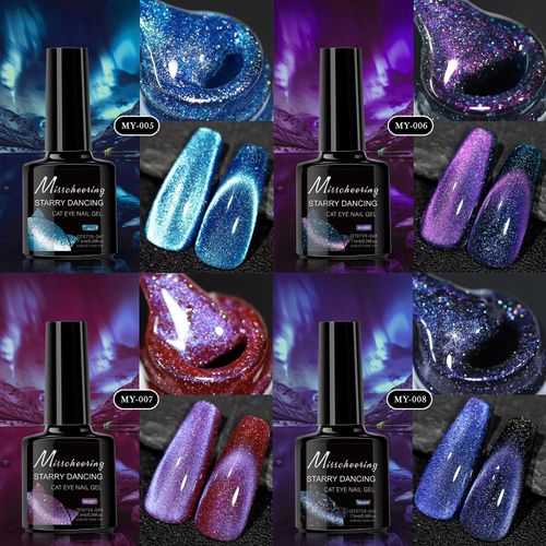 8-Piece Galaxy Dance Cat Eye Gel Polish Set – Professional Nail Art Varnish Kit