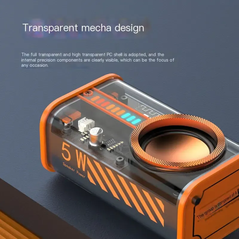 🔥Tokyo Transparent mecha wireless bluetooth speaker 597
