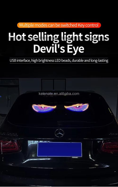 USB Animated Demon Eye Screen LED Matrix Panel LED Display Truck Windshield Demon Eye Light Car Truck Off-road SUV