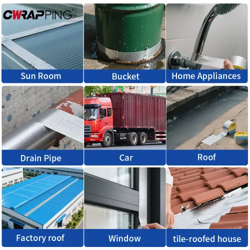 Waterproof Self Tape High Temperature Resistance Aluminum Foil Thicken Butyl Tape Wall Pool Roof Crack Duct Repair Sealed Tape