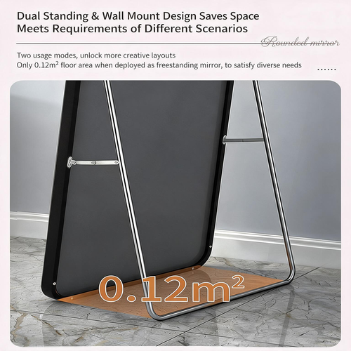 40x150cm Shatterproof Full-Length Mirror – Dual-Use Floor or Wall-Mounted Dressing Mirror for Home Decor