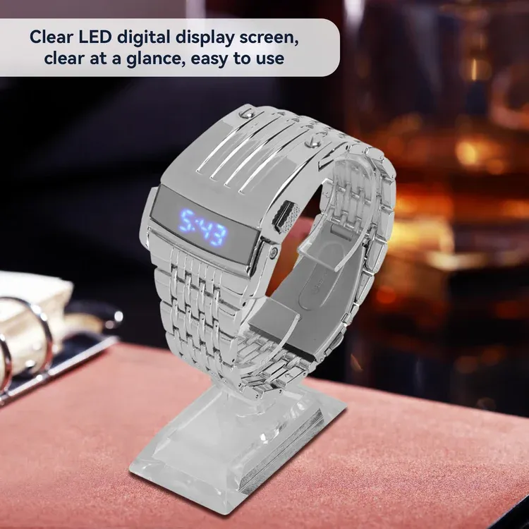 LED Stainless-Steel Digital Watch – Power Meets Prestige for the Tanzanian Hustle