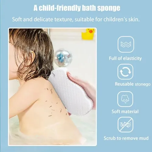 3pcs Soft Sponge Body Scrubber Bath Exfoliating Scrub Sponge Shower Brush Body Skin Remover Exfoliante