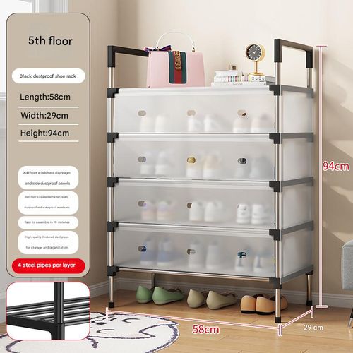 Space-saving multi-layer dustproof shoe rack, multiple layers available