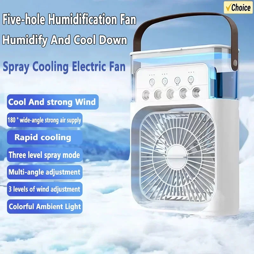 Super cooling desktop small fan spray air conditioner