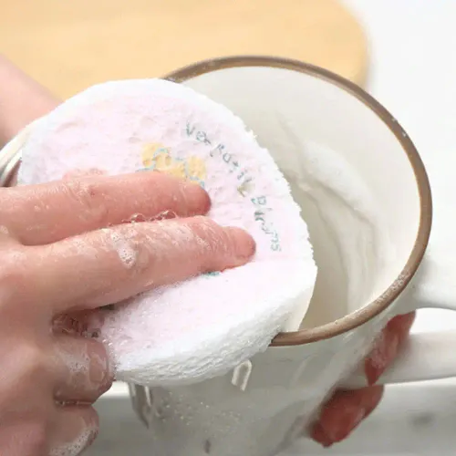 3pcs New Wood Pulp Cleaning Sponges Magic Wipe Cotton Scouring Pads Melamine Washing Tool Dishwashing Sponge Kitchen