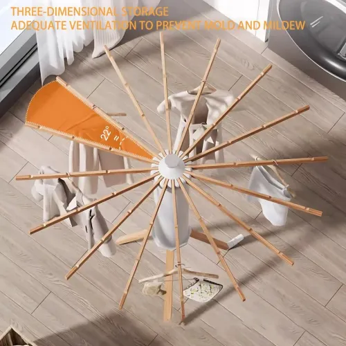 multifunctional folding drying rack floor standing swivel laundry rack tripod drying rack