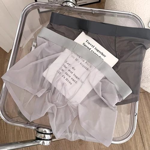 2-pack of ultra-thin ice silk men's boxer briefs