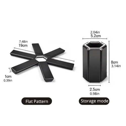 2pcs Pot Mat Dish Placemat Coaster Folding Heat Insulation High Temperature Pots And Pans Kitchen Gadgets
