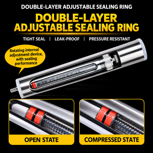 1.4m Anti-Kick Telescopic Syringe with Long Handle for Vaccinating Cattle, Horses, Pigs, and Sheep (Includes 20 Needles)