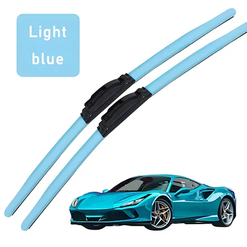 A Pair of Colourful Silent Windshield Wipers - Easy to install quick-release clip, Durable and Wear-resistant Stylish Design for Clear, Quiet Drives!