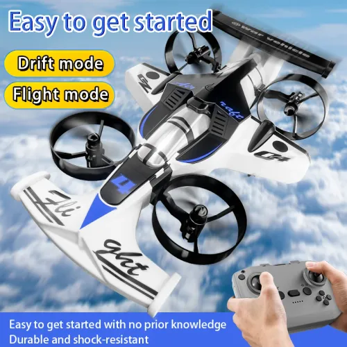 CZ04 Rc Aircraft Amphibious Remote Control Drift Car 360° Roll Headless Mode Land and Air Experience Speed and Excitement Plane