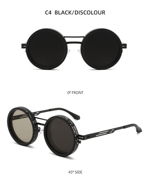 9-Speed Rotating Variable Color Polarized Sunglasses - Retro Vintage Style