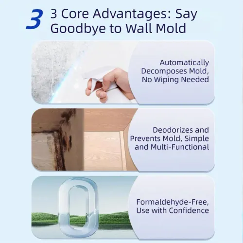 240ML Mould Removal Spray,Powerful Mildew Cleaner for Bathroom Kitchen Corners,Multifunctional Anti-mold Agent for White Walls