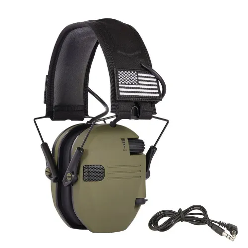 3 in 1 Tactical Headset Noise Cancelling Headphones with 3.5 Jack for Outdoor Sports Shooting Hunting ENC & Sound Amplification