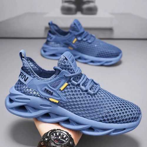 Men's Shoes Summer Hollow Mesh Breathable Shoes Men Casual Sports Running Sneakers Fashion Comfortable Mens Beach Shoes