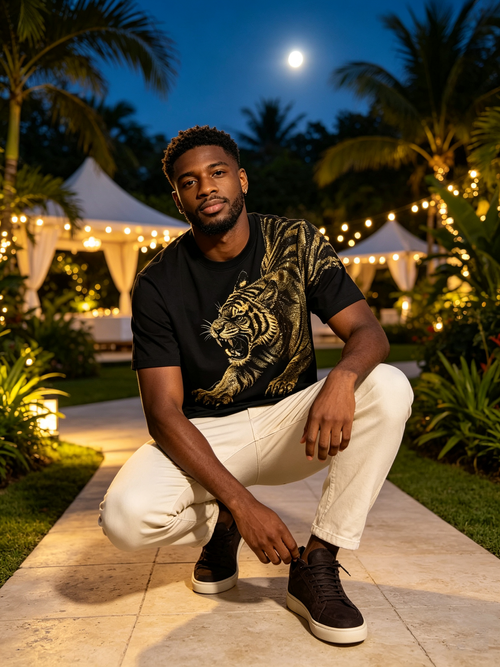 Black Tiger Trendy T-shirt
