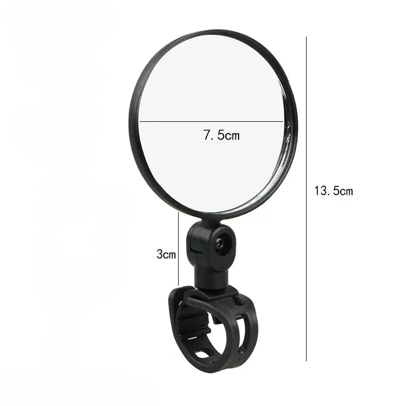 4PCS Bicycle Rearview Mirror 360 Degree Rotation Auxiliary Convex Mirror Handlebar Mount Cycling Bike Rear View Mirrors