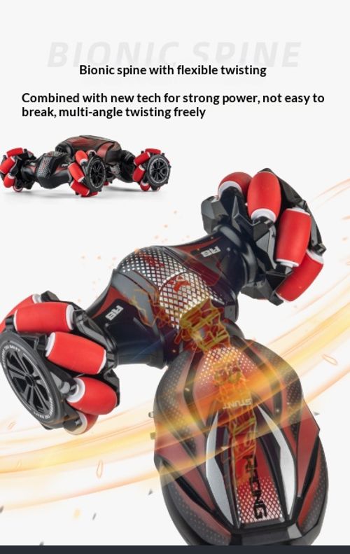 4WD Gesture Sensing RC Stunt Car, Remote Control Drift Racing Car with Spray & LED Lights, Hand Controlled High Speed Toy Vehicle, Birthday Gift for Boys Kids
