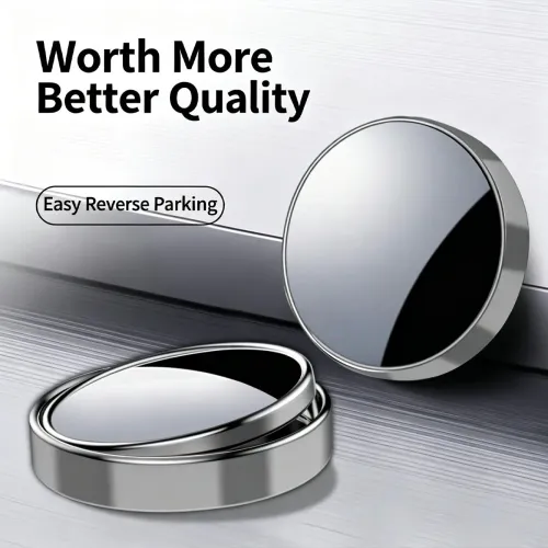 2pcs Car Blind Spot Mirror Small Round 360 Wide Angle Scratch Resistant Ultra Clear Convex Secure Parking SUV Truck Van
