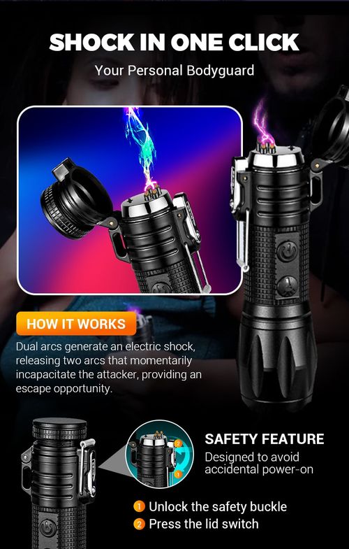 Multi-functional flashlight lighter
