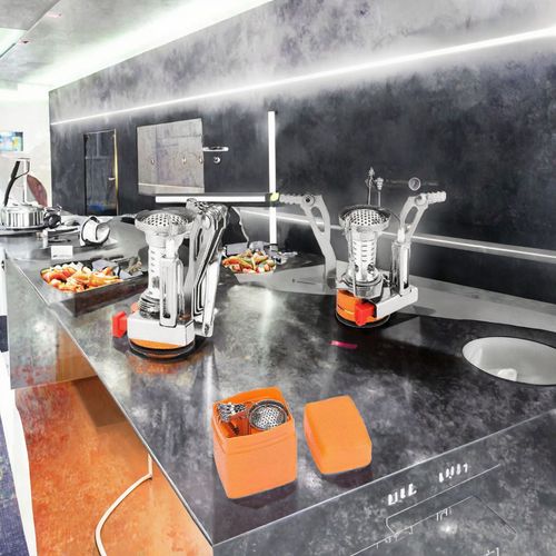 Outdoor picnic camping Integrated mini stove head Portable stove with electronic fire starter Cooktop Cookware for travel