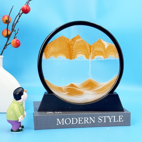 7 inches 3d Hourglass Desktop Ornaments Beautiful 3d Moving Sand Art