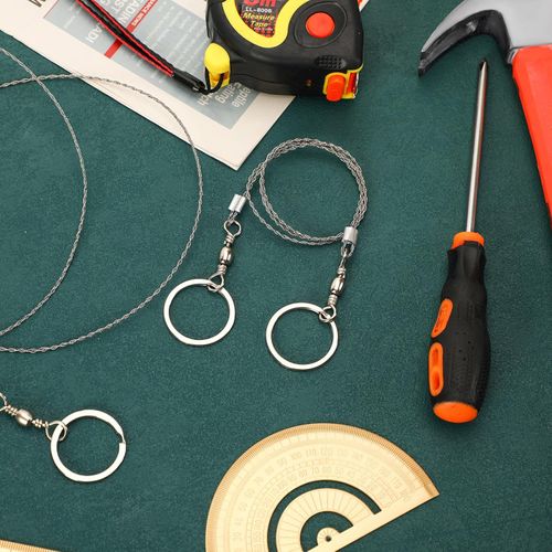 5 Pcs Wire Stainless Steel Cable Saw Hand Pocket String Rope Saw Emergency Survival Saw