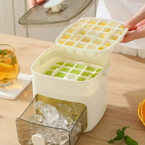 48-Cube Ice Tray (with Storage Bin) – One-Touch Release