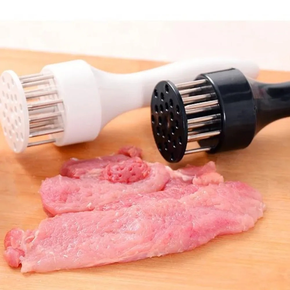 2PCS NEW Stainless Steel Loose Meat Needle Meat Tenderizer Household Quick Insert Beef Artifact Loose Meat Hammer Steak Kitchen Tools