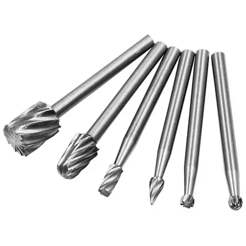 10pcs HSS Rotary File For Steel Milling Cutters For Metal Rat-tail File Hard Metal Rotary File Set Compatible Woodworking Tool