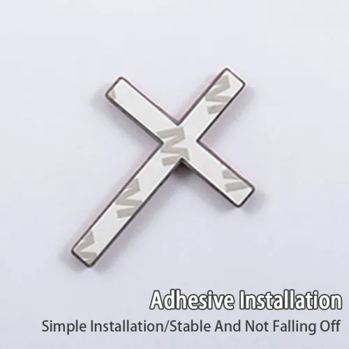 4pcs Car Styling 3D Metal Sticker Christian Cross Auto Body Emblem Badge Decal Stickers