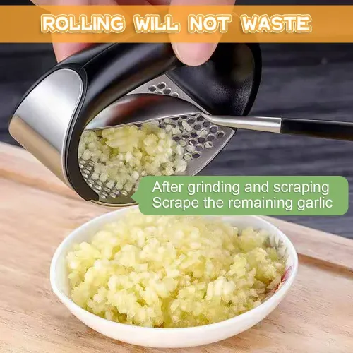 Stainless Steel Garlic Press Crusher Manual Garlic Chopper Garlic Chopping Tools Fruits and Vegetables Kitchen Gadge
