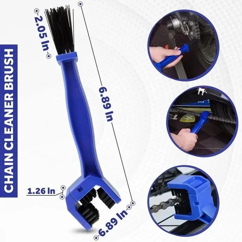 3PCS Portable Chain Cleaner Motorcycle Road Bike Chain Clean Brush Bicycle Clean Motorcycle Tools Chain Cleaner Maintenance Tool