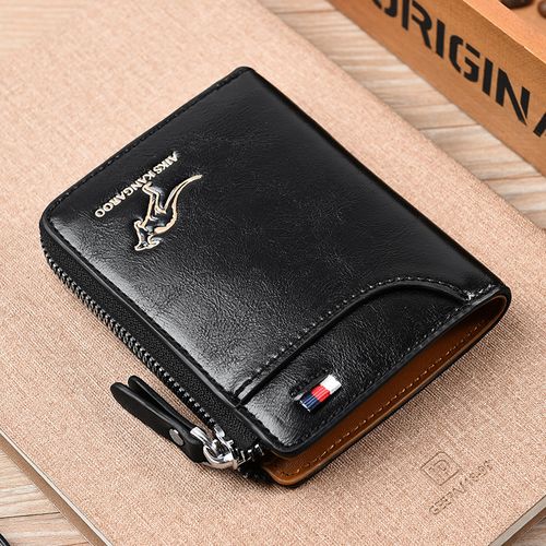 Men Wallet Zipper Purse ( RFID PROTECTED )