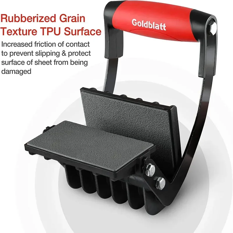 Goldblatt Panel Carrier Plywood Lifting Tool Drywall Carrying Tool Plywood Carriers Tool Clamping Thickness up to 1 inch