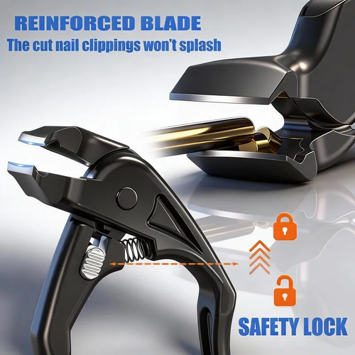 Black Curved Nail Clipper – Ergonomic & Easy for Seniors 🖤