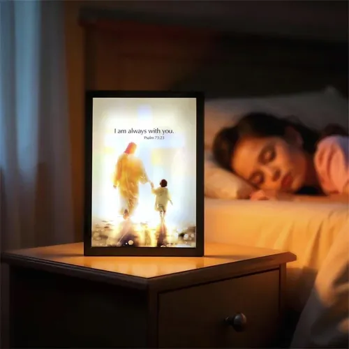 esus Lamp Light Painting Picture Frame Ornament 4D LED Painting Lamp Wall Art Study Living Room Bedroom Luminous Decoration