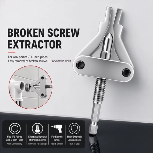 🔧 Electric Drill Pipe Thread Extractor Broken Nipple Remover for 1 2 3 4 and 1 Inch PPR PVC Water Pipes Plumbing Repair ⚙️